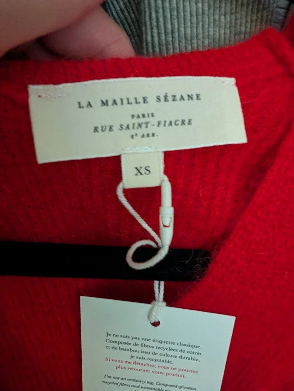 Sézane Red Barry Cardigan